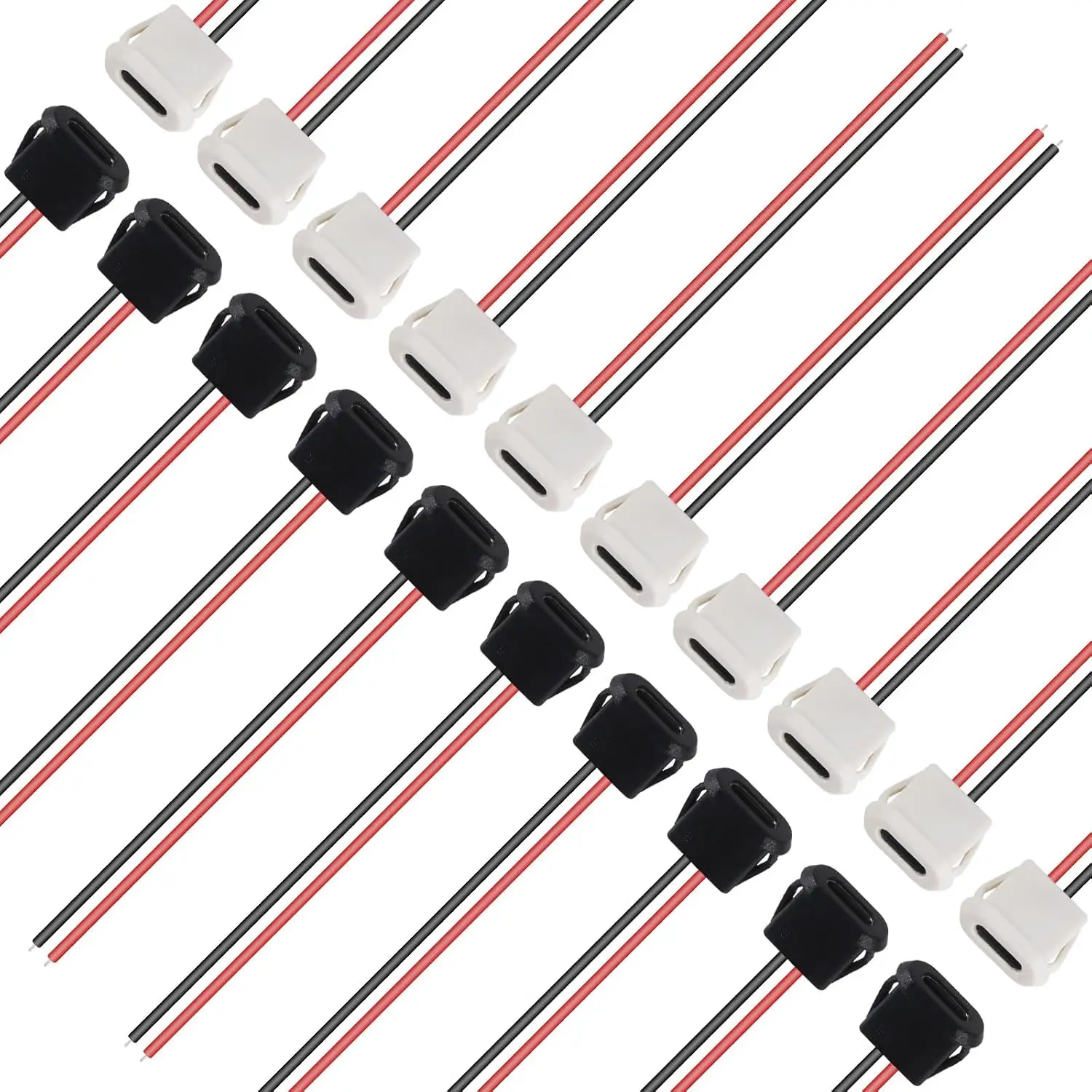 5/10pcs Type-C 암 섀시 커넥터 USB C 암 섀시 직접 압착 잭 암 충전 포트 확장 전원 케이블