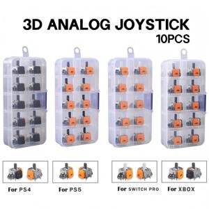 10개입 3D 홀 효과 조이스틱 조절 가능 무드리프트 썸스틱 모듈 조이스틱 모듈 컨트롤러 PS4/PS5/XBox/Switch Pro용