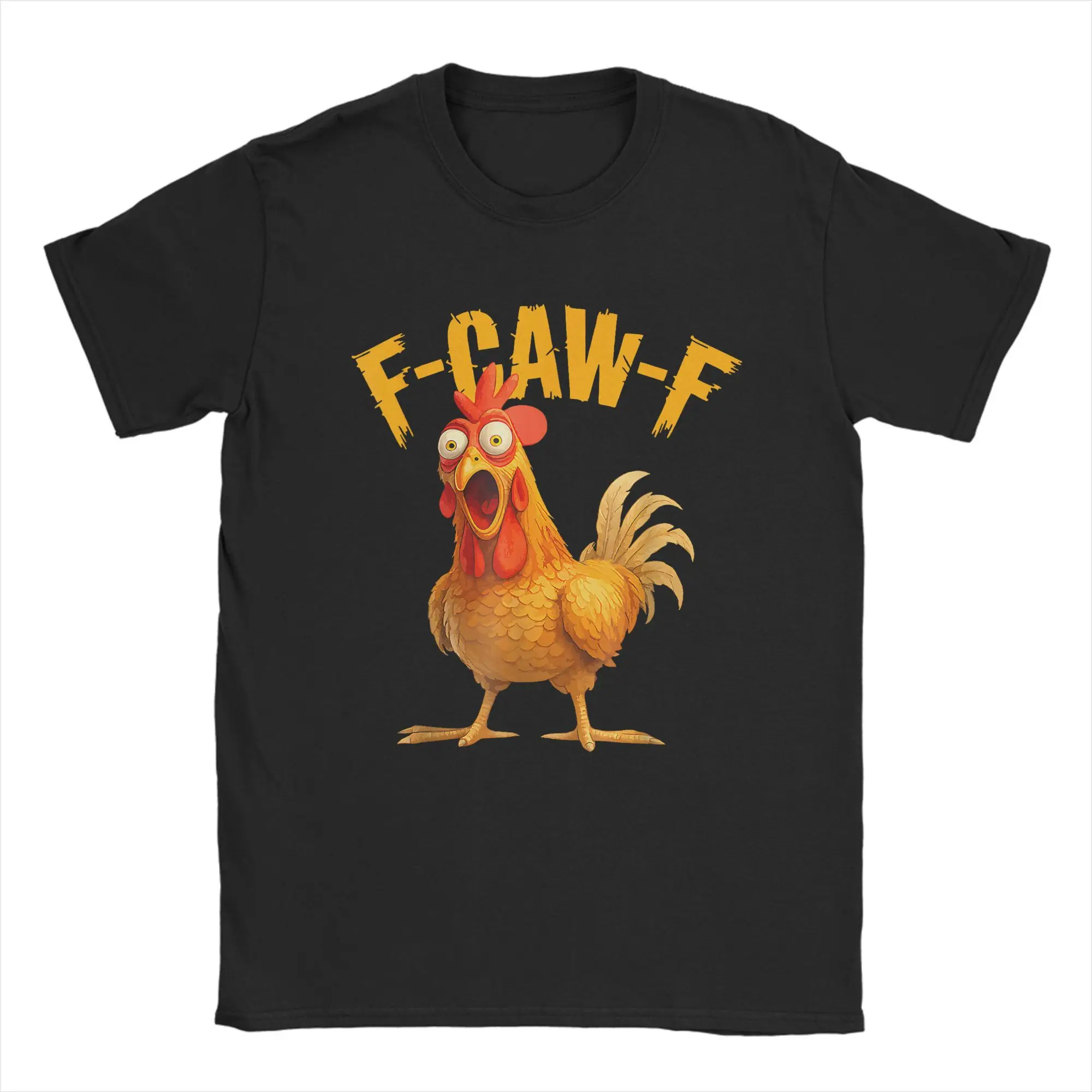 재미있는 F 카우 F 치킨 FCAWF 치킨 티셔츠 남성용 재미있는 100% 면 티셔츠 크루넥 반팔 티셔츠 선물 아이디어 의류