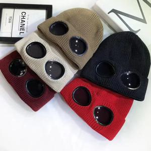 남녀공용 방풍 고글 니트 모자, 겨울 따뜻한 스키 비니, 부드럽고 따뜻한 미끄럼 방지 귀 보호 Garros