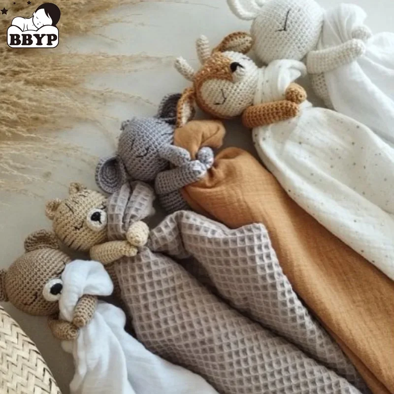 아기 노리개 달래기 수건 턱받이 부드러운 토끼 곰 코끼리 잠자는 인형 Teether 유아 편안한 잠자는 간호 포옹 Doudou B