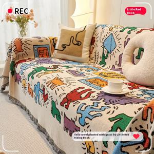 소파 쿠션 천 양면 소파 커버, 두꺼운 미끄럼 방지 소파 커버, 풀 커버 무릎 담요 커버, 소파 담요