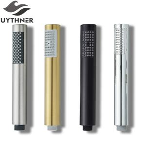 Uythner 휴대용 샤워 헤드 플라스틱 블랙 욕실 강우량 샤워 노즐 통풍기 고압 휴대용 샤워 헤드