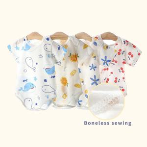 아기 Romper 옷 신생아를위한 코튼 드레스 어린이를위한 코튼 뼈없는 봉합 점프 슈트 바디 슈트 신생아 아기 소녀 소년 옷