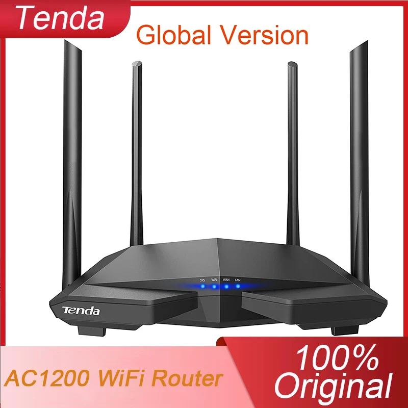 글로벌 버전 Tenda AC6 WiFi 라우터 AC1200 5Ghz 고속 무선 인터넷 MU-MIMO Beamforming 장거리 커버 Original New