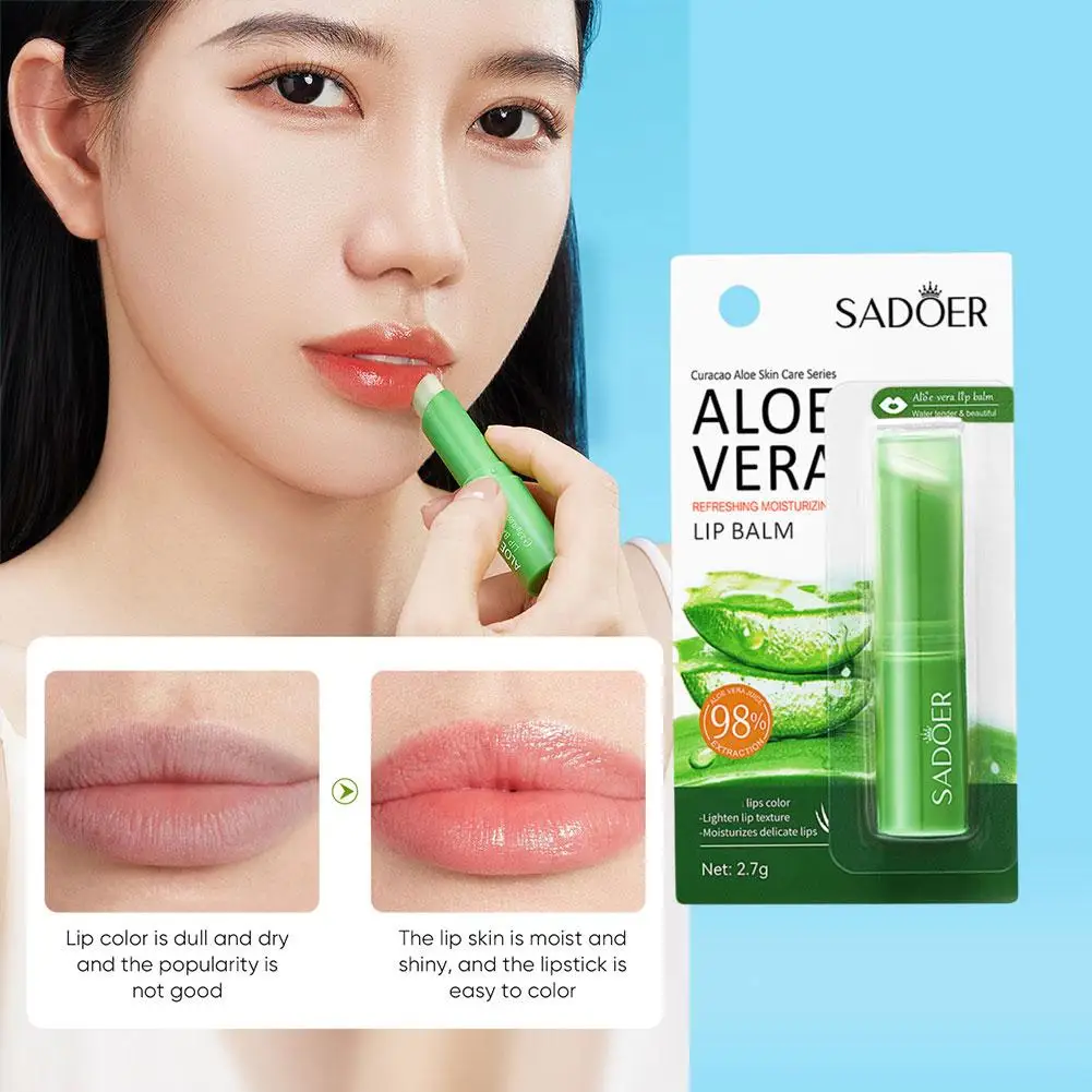 립 알로에 밤 영양, 상쾌함, 수분 공급 및 보습 갈라짐 방지 및 입술 복구 부드럽고 자극적이지 않음