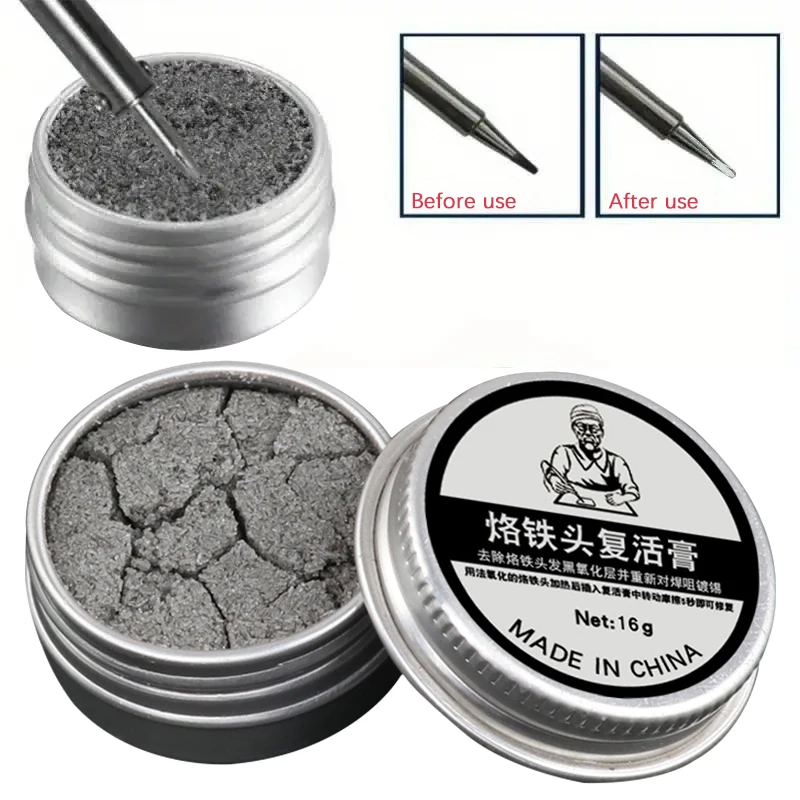 6g/9g/16g/30g 납땜 인두 팁 청소 페이스트 납땜 인두 팁 주석 도금 활성제 산화물 클리너 상쾌한 에이전트