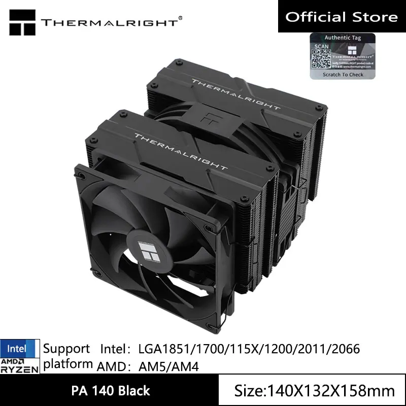 Thermalright Peerless AssAssin 140 컴퓨터 케이스 라디에이터, 6개의 히트 파이프, GEN4.0 공냉식 라디에이터, LGA1700/AM4/AM5 지원