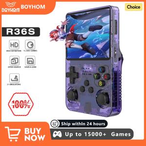 레트로 휴대용 비디오 게임 콘솔, 오픈 소스 R36S, 리눅스 시스템, 3.5 인치 IPS 스크린, 휴대용 포켓 비디오 플레이어, 64GB 게임, 128G