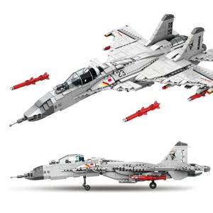 1186pcs 군사 중국어 J-15 캐리어 전투기 비행 상어 모델 빌딩 블록 어린이를위한 비행기 벽돌 소년 장난감 선물