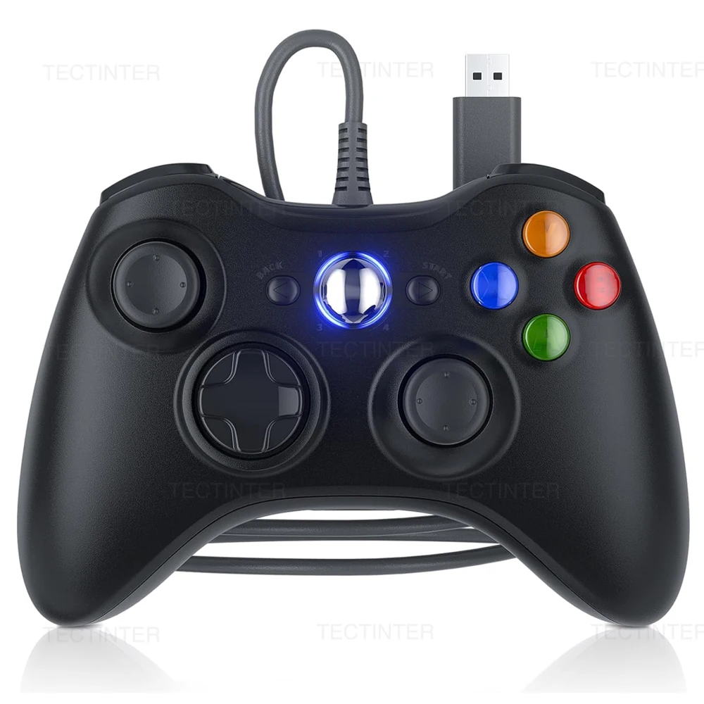 Xbox360 콘솔 용 USB 유선 게임 컨트롤러 Win 7/8/10 용 조이패드 PC 조이스틱 Controle Mando Gamepad For Xbox 360 액세서리