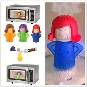 1PC Angry Mama 오븐 스팀 전자 레인지 클리너 쉽게 리무버 오일 먼지 냉장고 탈취제 주방 청소 도구 유용한 가구