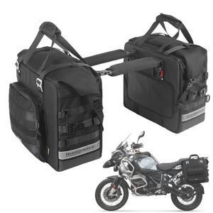Rhinowalk 방수 오토바이 새들 가방, 확장 가능한 32L 패니어 사이드 백, 퀵릴리즈 3D 큐브 오토바이 보관 가방, 25L, 1 개