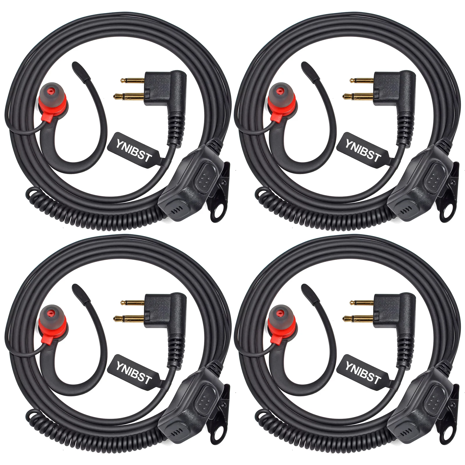 G자형 무전기 이어피스 보안 헤드셋 (마이크 포함) 모토로라 CP040 CP140 CP88 CP1200 GP2000 2웨이 무전기 호환