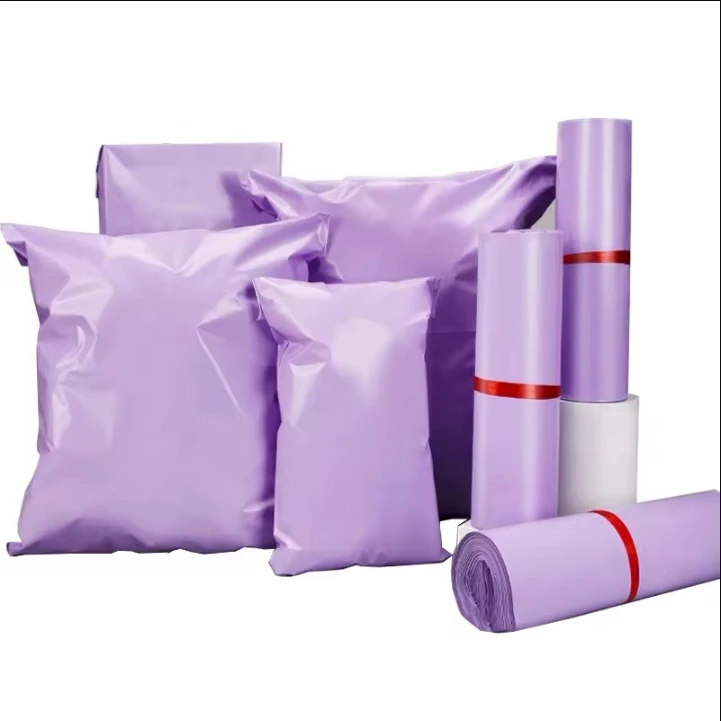 50Pcs 연근 분말 봉투 보관 가방 PE 플라스틱 택배 배송 가방 방수 자체 접착 인감 주머니 메일 링 가방