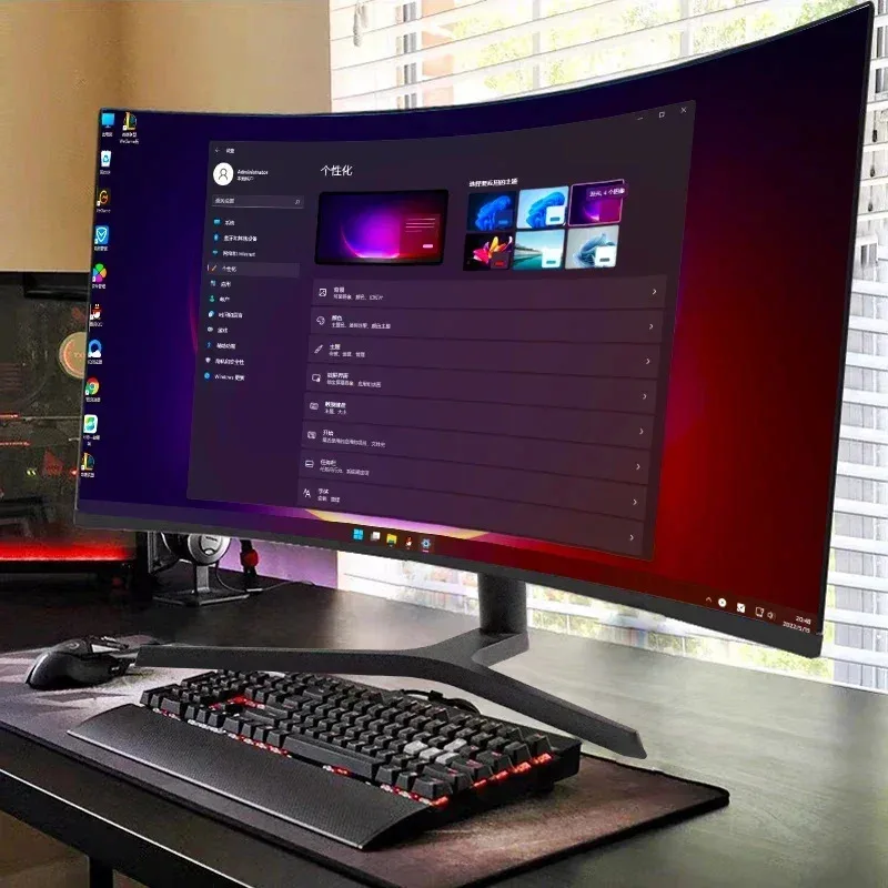 게이밍 1080p 해상도 LCD 모니터 커브드 스크린 게이밍 모니터 32인치 PC 컴퓨터 모니터