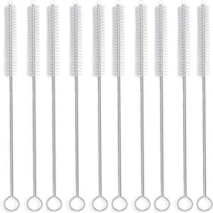 10개 밀짚 브러시, 나일론 파이프 튜브 클리너 9-ihch X 12mm 10개 세트