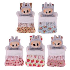15-17CM Labubu 액세서리 침낭 침대 귀여운 편안한 꽃 무늬 수면 도구 인디 팝 & Labubu 액세서리 아름다운 장난감