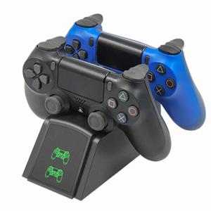 PS4 컨트롤러 고속 충전 도킹 스테이션 Play Station 4/PS4 Slim/PS4 Pro용 상태 표시기가 있는 듀얼 충전기 스탠드