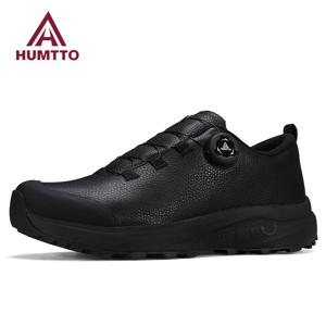 HUMTTO 남성용 2024 가죽 스포츠 신발, 통기성 트레킹 부츠, 야외 안전 운동화, 겨울 캠핑 하이킹 신발
