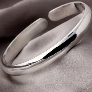 여성을위한 999 스털링 실버 팔목 연마 레트로 팔찌 Bangles 파티 웨딩 쥬얼리 액세서리 Argent 925