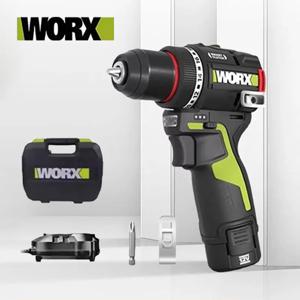 WORX WU135 무선 전기 드릴 12V 50Nm 1800rpm 브러시리스 모터 전기 스크루 드라이버 임팩트 드릴 금속 가공 스마트 커티