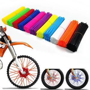 36pcs 새로운 오토바이 휠 림 스포크 랩 키트 스킨 커버 6.7 인치 MX Motocross 먼지 핏 자전거 Enduro Supermoto Honda Suzuki