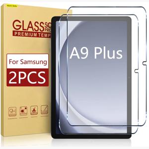 삼성 갤럭시 탭 А9 + 플러스 11 인치 2023 강화 유리 화면 보호기 A9 + SM-X210 X215 X216 보호 필름 용 2 팩