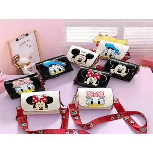 디즈니 어린이 숄더백, 크로스백, 미키마우스 만화 숄더백, 귀여운 소녀 가방, 동전 지갑, 패션 미니백