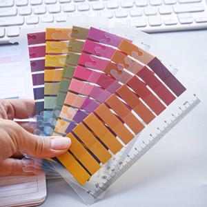 200 매 6 시리즈 컬러 스티커 메모 자체 접착 메모 패드 북마크 마커 메모 스티커 용지 사무실 학교 용품