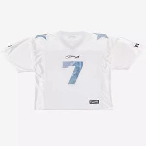 Nothing Written Narchi 루즈 컬러 블록 반팔 축구 셔츠 트렌디 브랜드 캐주얼 편안한 남녀 공용 상의