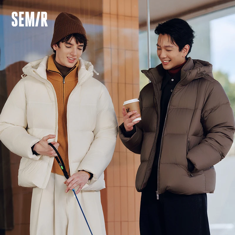 세미르 다운 재킷 남성용 삼중 방수 아우터웨어 커플 겨울 의상 2025 신상 후드 탑 정전기 방지 남성 의류