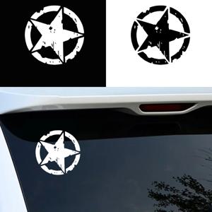자동차 스티커 오각형 방수 및 선 스크린 성격 흥미로운 데칼 군대 스타 후드 스티커 자동차 액세서리
