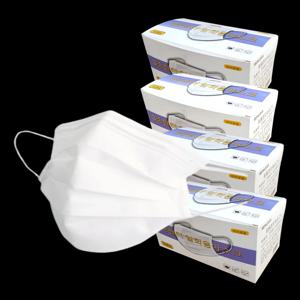 한국번개발송 일회용 마스크 50매 화이트/핑크