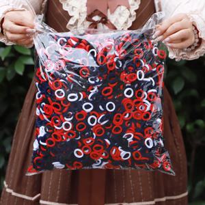 100PCS 소녀를위한 다채로운 기본 나일론 Ealstic 헤어 밴드 포니 테일 잡아 Scrunchie 고무 밴드 아이 모자를 쓰고 있죠 어린이 액세서리