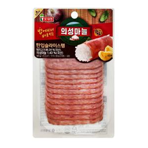 롯데푸드 의성마늘 한입 슬라이스햄 60g