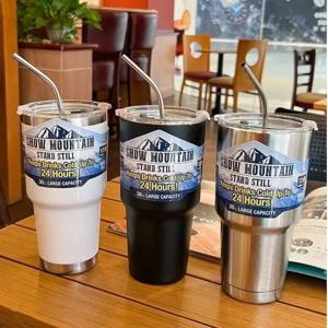 새로운 패션 보온병 30온스 자동차 컵 Termos 스테인레스 스틸 커피 맥주 주스 머그잔 남성용 물 보온병 무료 배송 스포츠 물병