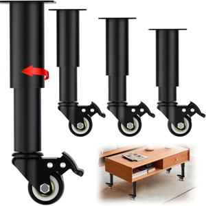 캐스터, 테이블 다리, 캐비닛, 소파, 책상, 옷장용 헤비 듀티 교체 기능이 있는 4개 금속 확장형 가구 다리