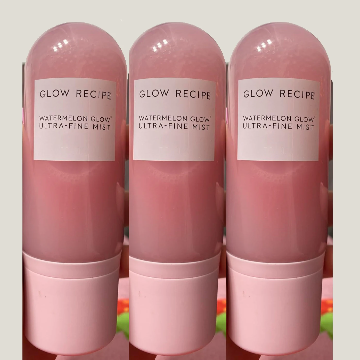1/2/3PCS 수박 글로우 페이셜 스프레이 히알루 론산이 함유 된 울트라 파인 수박 하이 드레이팅 미스트 리프레시 브라이트 드라이 스킨 케어