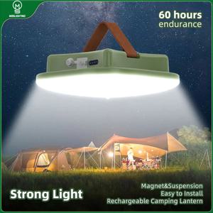 MOSLIGHTING 휴대용 캠핑 랜턴, 충전식 LED 조명, IPX65 방수, 4 가지 모드, 조도 조절식 걸이식 텐트 램프, 80W