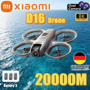 샤오미 드론 HD 듀얼 카메라 8K 전문가용 항공 촬영 3배터리 브러시리스 모터 광학 흐름 GPS 위치추적 회피 기능 D16 드론