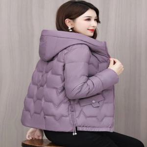 여성용 짧은 경량 다운 코튼 재킷 2025 신상 미디 기장 가을 겨울 코트 중년 및 노년층용