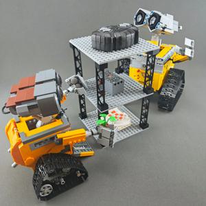 애니메이션 로봇 빌딩 블록 RC 전기 3-in-1 공룡 및 탱크 SearchRobot 소년을위한 DIY 업그레이드 가능한 장난감