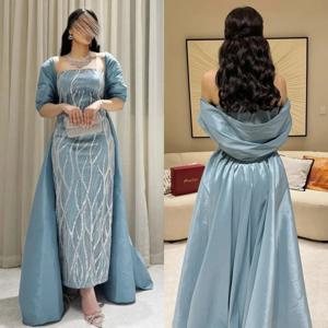 맞춤형 하이 퀄리티 플리츠 A 라인 스퀘어 넥 미디 드레스, 맞춤형 저지, 맞춤형 행사 드레스, 클래식 절묘한 모던 스타일 파스