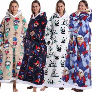 남성용 플러스 사이즈 겨울 후드티 담요 레트로 곰 검정 고품질 그래픽 디자이너 애니메이션 여성 의류 롱 풀오버