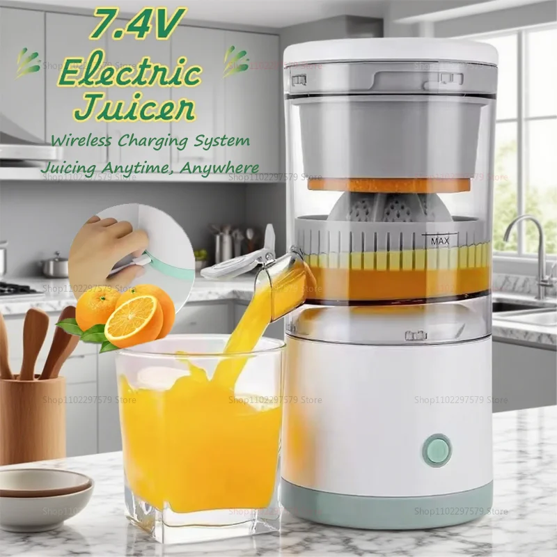 휴대용 주스 추출기 완전 자동 과일 가정용 Juicer 자동 오렌지 레몬 주스 USB 추출기 압출기