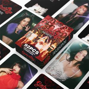 92개/세트 Kpop 아이돌 KATSEYE 신 앨범 BEAUTIFULCHAOS 로모 카드 라라 다니엘라 HD 프린트 포토카드 스티커 마논 메간 팬 선물