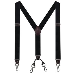 남성용 남성용 멜빵 4 헤비 듀티 회전 후크 - 조절 가능한 버팀대 탄성 남성용 Y-백 멜빵 청바지 바지 헤비 듀티