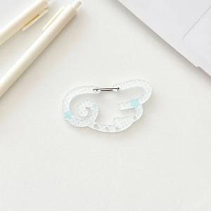 1개 휴대용 웨이브 포인트 윙스 등산용 버클 아크릴 펜던트 키체인 가방 장식용 버클