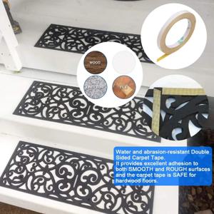 1pcs 중공 디자인 계단 계단, 가정 계단 및 마당 안전 홈 장식을위한 내구성 야외 안전 단계 매트